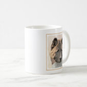 Mug Akita Peinture - Cute Original Chien Art (Devant droit)