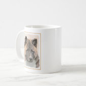 Mug Akita Peinture - Cute Original Chien Art (Devant gauche)