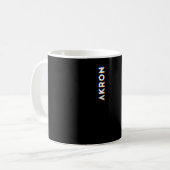 Mug Akron Ohio CMYK Glitch Type (Devant gauche)