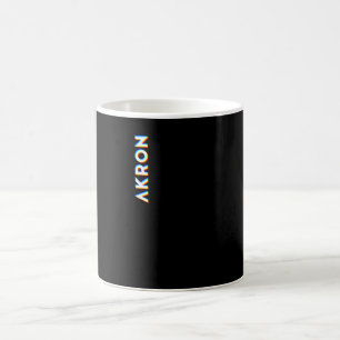Mug Akron Ohio CMYK Type en glitch