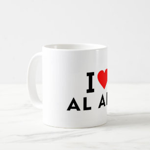 Mug Al Ain Émirats arabes unis ville d'amour cœur li