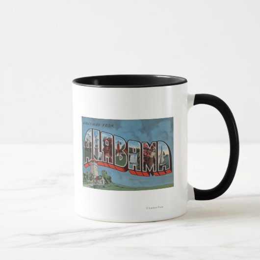 Mug Alabama (Bleu)Grandes lettres ScènesAlabama (Droite)
