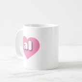 Mug Alabama coeur rose - J'aime tous (Devant gauche)