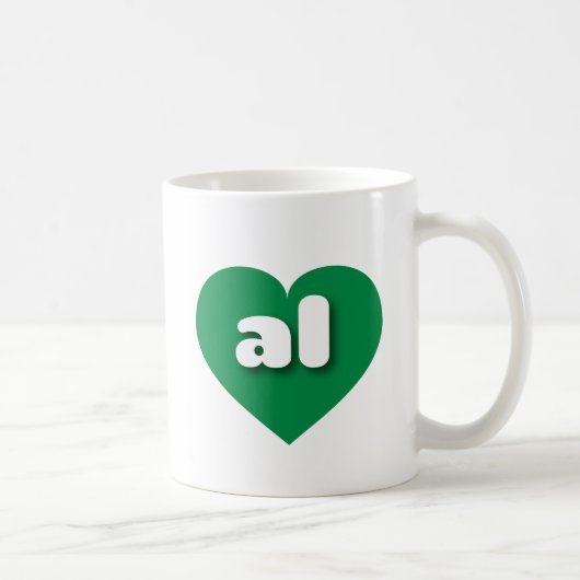 Mug Alabama coeur vert - J'aime tous (Droite)