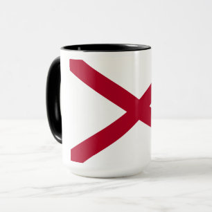 Mug Alabama : Drapeau croisé de St Andrew Crimson