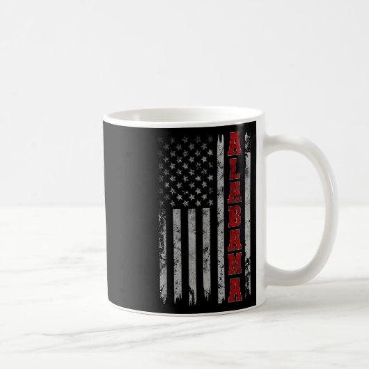 Mug Alabama - Drapeau Vintage américain (Droite)