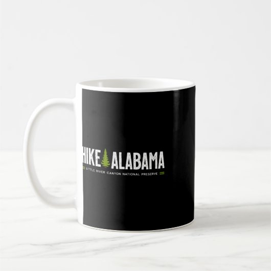 Mug Alabama Hike Little River Canyon Tree Retro Graphi (Gauche)