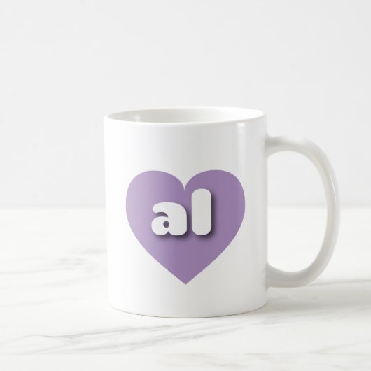 Mug Alabama lavande coeur - J'aime tous (Droite)