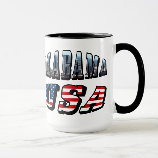 Mug Alabama Photo et USA Flag Font (Droite)