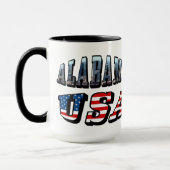 Mug Alabama Photo et USA Flag Font (Gauche)