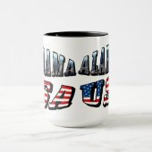 Mug Alabama Photo et USA Flag Font (Centre)