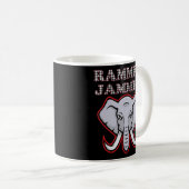Mug Alabama Rammer Jammer Houndstooth Elephant Tide Fo (Devant droit)