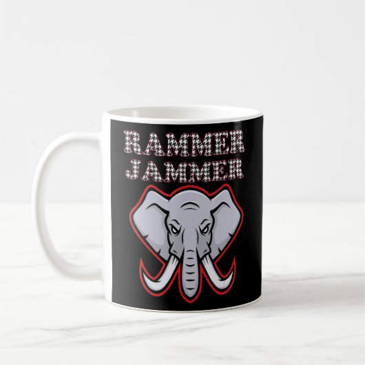 Mug Alabama Rammer Jammer Houndstooth Elephant Tide Fo (Gauche)