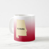Mug - Alabama State Map avec la ville (Devant gauche)