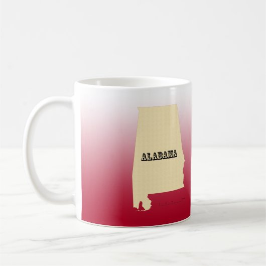 Mug - Alabama State Map avec la ville (Gauche)