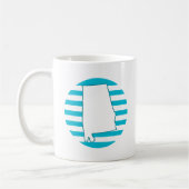 Mug Alabama US State Outline Retro Circle Blue (Gauche)