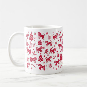 Mug Alapaha Blue Blood Buldog Design de Noël