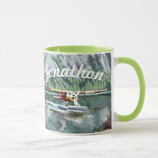 Mug Alaska Bush Avion Et Pêche Voyage (Droite)