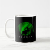 Mug Alaska Moose Aurora Borealis Paysage de l'Alaska (Gauche)
