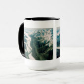 Mug Alaska Mountain Range-Vue aérienne (Devant gauche)