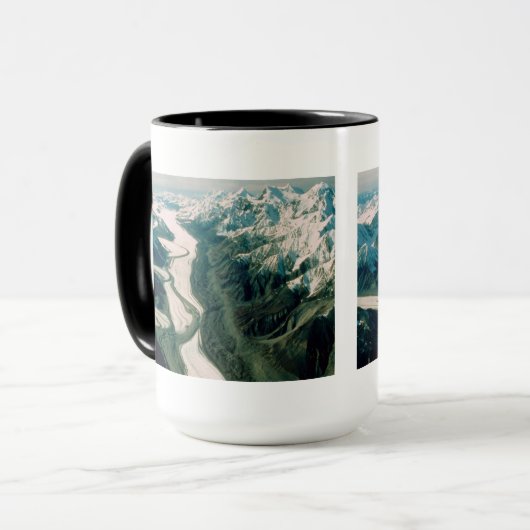 Mug Alaska Mountain Range-Vue aérienne (Devant gauche)