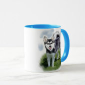 Mug Alaskan Klee Kai Art (Devant droit)