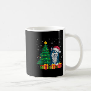 Mug Alaskan laid Klee Kai Santa Hat lumières de Noël D