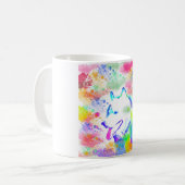 Mug Alaskan Malamute Chien Watercolor Art Portrait (Devant gauche)