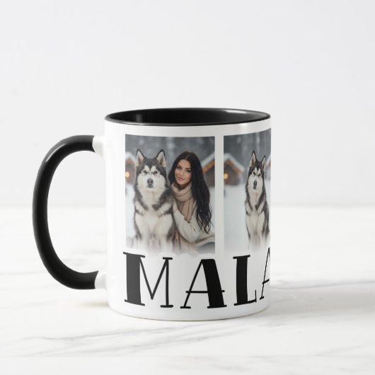 Mug Alaskan Malamute Custom Photo Dog Lovers (Gauche)