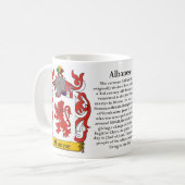 Mug Albanese, l'origine, la signification et la crête (Devant gauche)