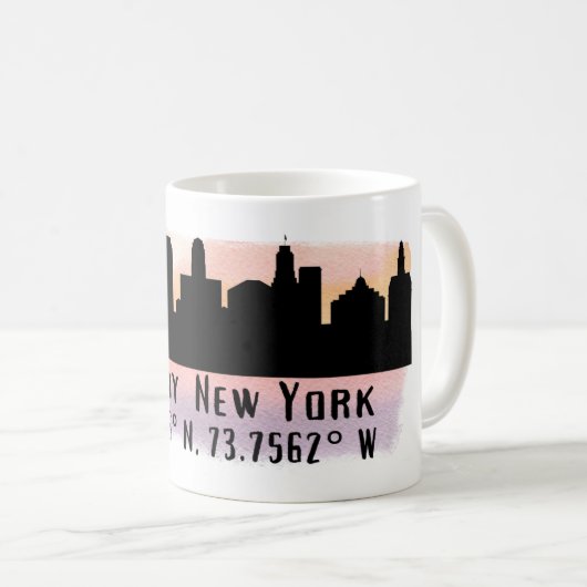 Mug Albany NY City Skyline (Devant droit)
