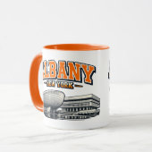 Mug Albany, NY The Egg Retro Collegiate Design (Devant gauche)