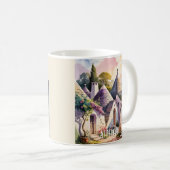 Mug Alberobello Italy Trulli Watercolor Custom Text (Devant droit)