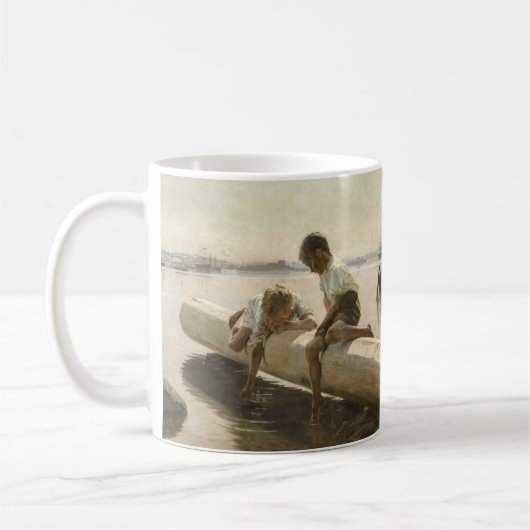 Mug Albert Edelfeel - Deux garçons sur un carnet (Gauche)