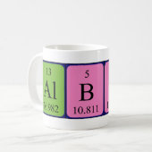 Mug Albin volume de nom de table périodique (Devant gauche)