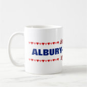 Mug ALBURY-WODONGA - Mon foyer - Australie;Coeurs (Gauche)