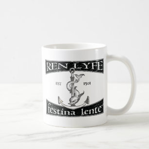 Mug Aldus Dauphin et Ancre Gravure sur bois, Festina L