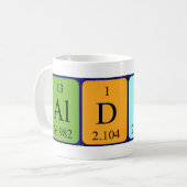 Mug Aldus zone de nom de table périodique (Devant gauche)