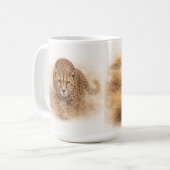 Mug Alert Cheetah | African Wildlife Art (Devant gauche)