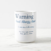 Mug Alerte d'allergie alimentaire ajouter le nom du te (Centre)