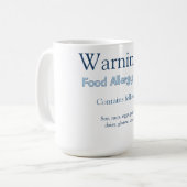 Mug Alerte d'allergie alimentaire ajouter le nom du te (Devant gauche)