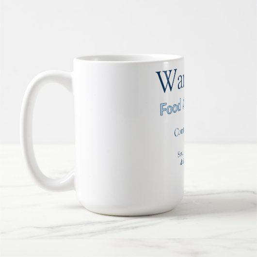 Mug Alerte d'allergie alimentaire ajouter le nom du te (Gauche)