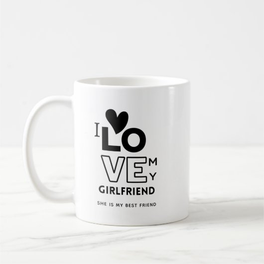 Mug Alerte de la copine HOTTEST ! I Love My GF Award T (Gauche)