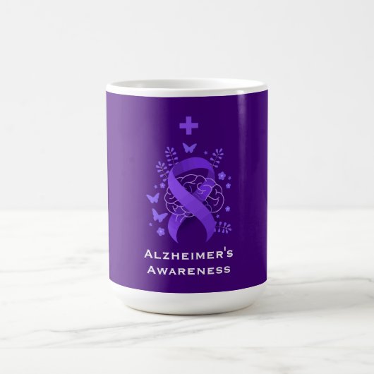 Mug Alerte de maladie d'Alzheimer violet (Centre)