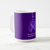 Mug Alerte de maladie d'Alzheimer violet (Devant gauche)