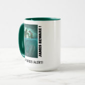 Mug Alerte Mosasaure ! Attaque de dinosaure (Devant gauche)