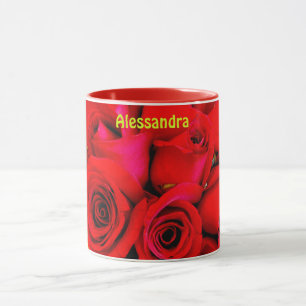 Mug ALESSANDRA ~ Boues Roses personnalisées Photo ~