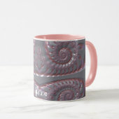 Mug ALEXA ~ GLOSSY 3D Zany Rose Silver ~ (Devant droit)