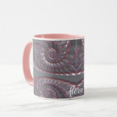 Mug ALEXA ~ GLOSSY 3D Zany Rose Silver ~ (Devant gauche)