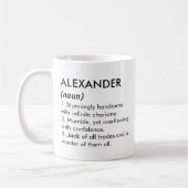 Mug Alexander name, Editable name, Custom name (Gauche)